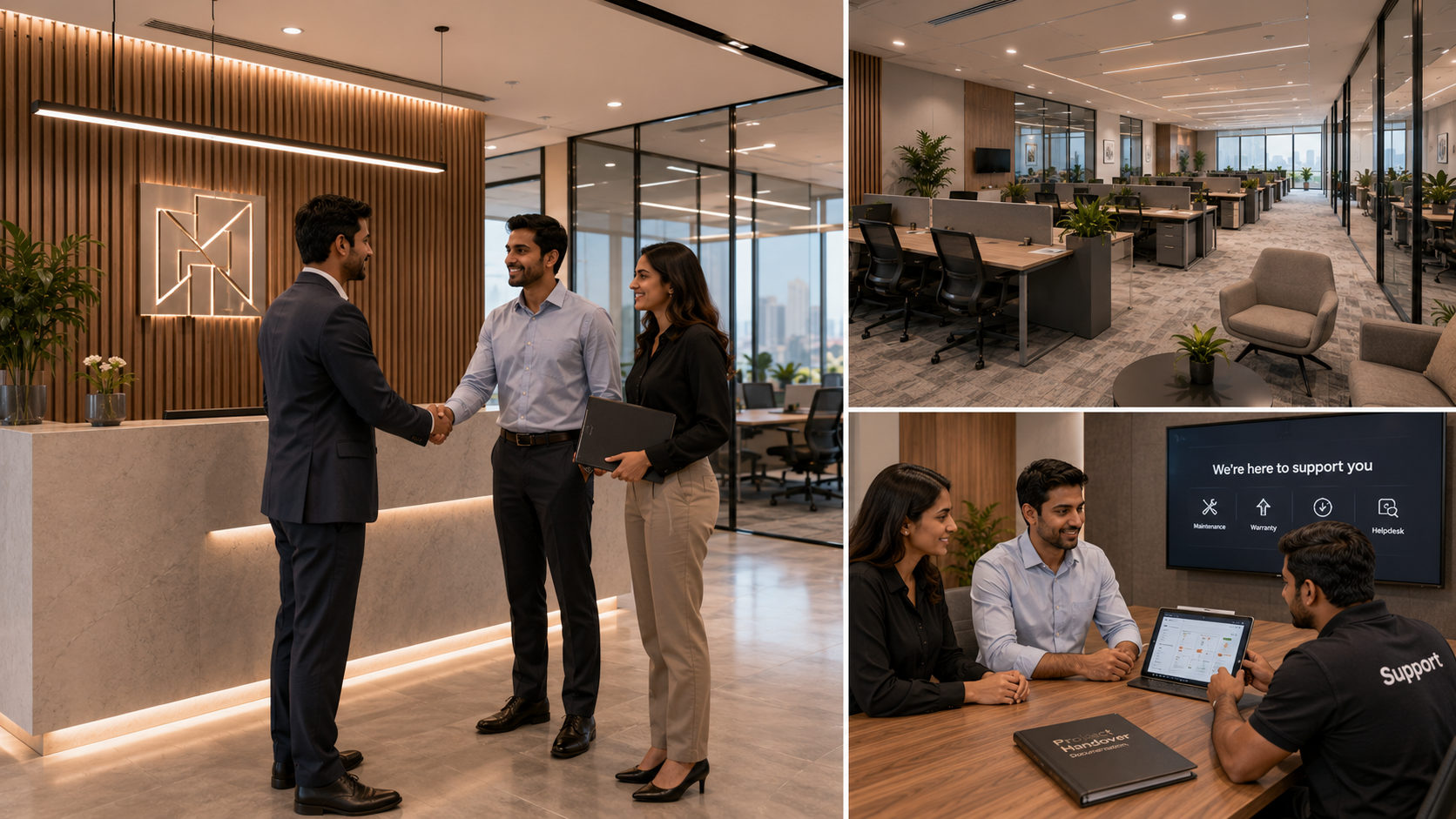 Finished beautiful corporate office layout